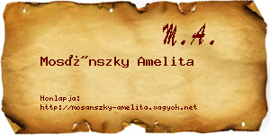 Mosánszky Amelita névjegykártya